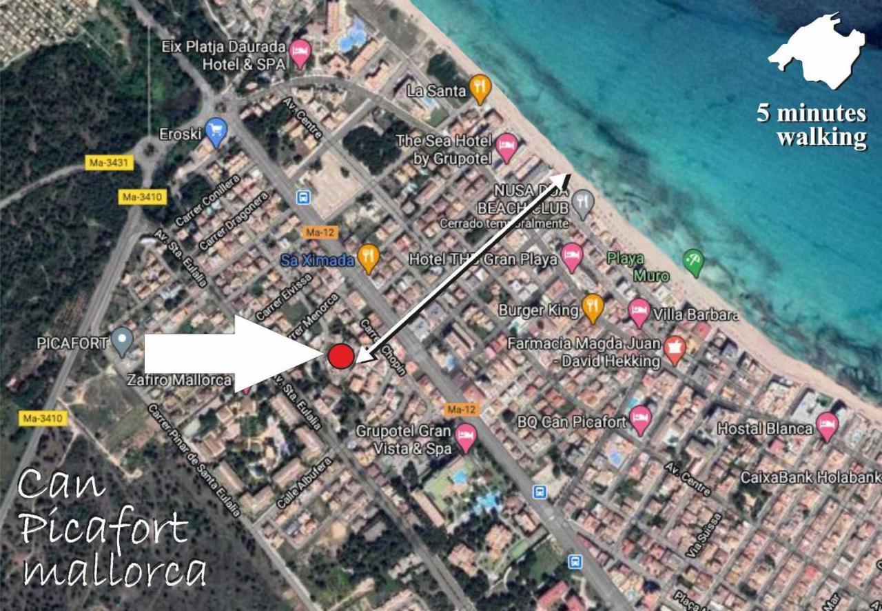 Villa Beach Palmitos Can Picafort  Exterior photo